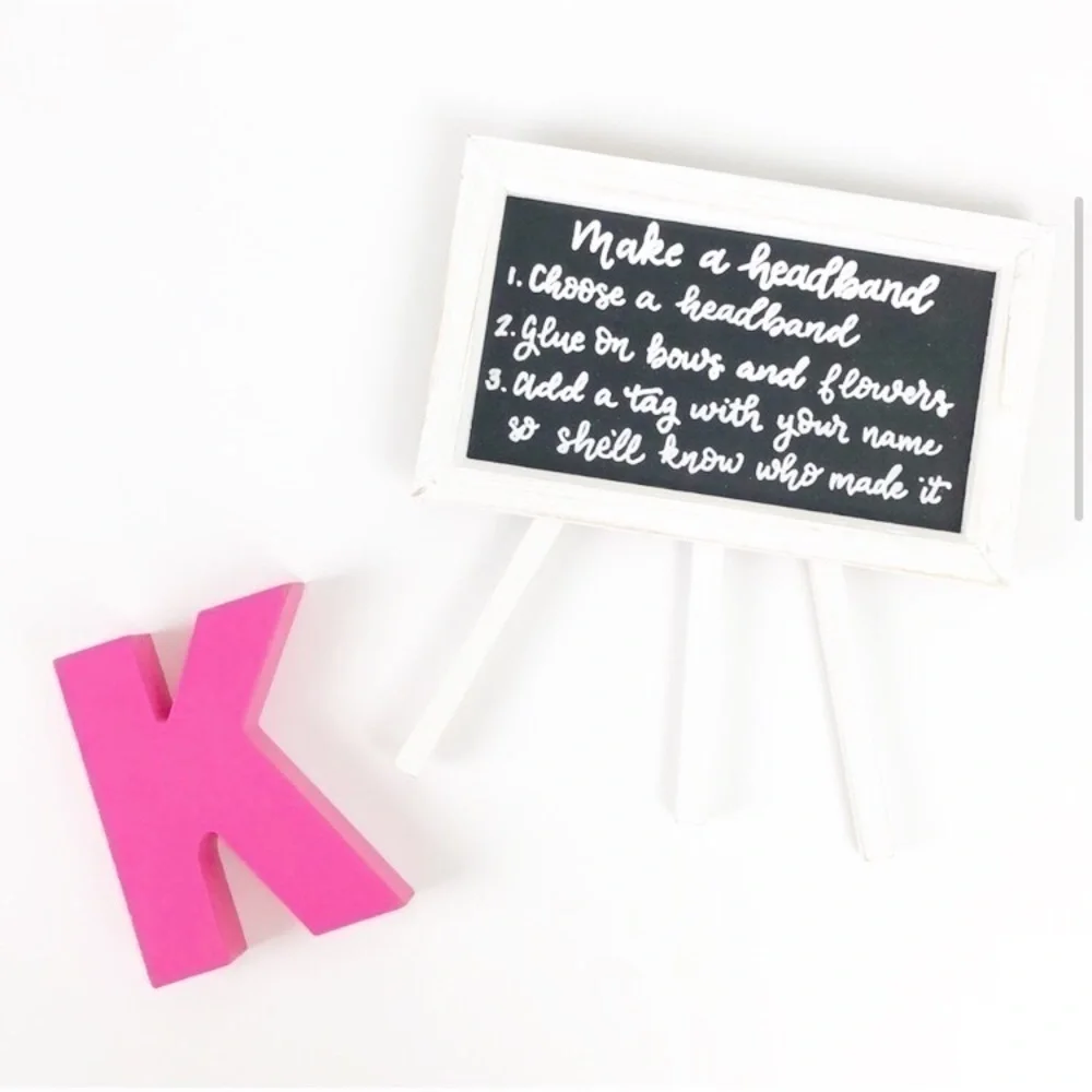 Chalkboard easel for baby shower